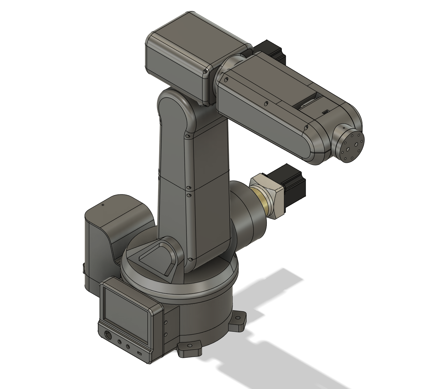 Isometric CAD view of the V2 arm